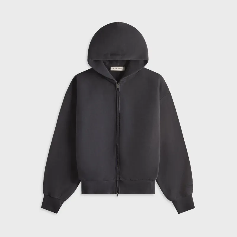 Essentials Classic Full Zip Hoodie - Vintage Black made by Kith