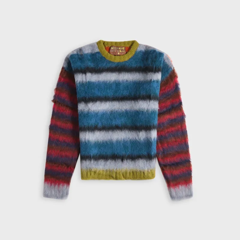 Brain Dead Blurry Lines Alpaca Crewneck Sweater - Multi sold by Kith