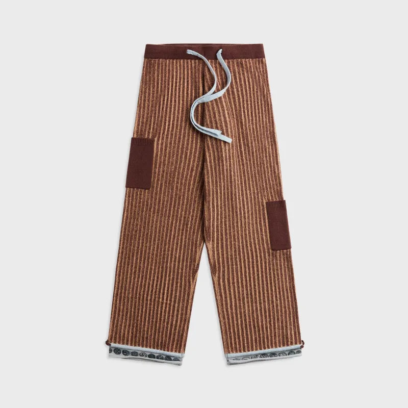 ADRIAN CASHMERE Chestnut Ribbed Trackies - Brown made by Kith