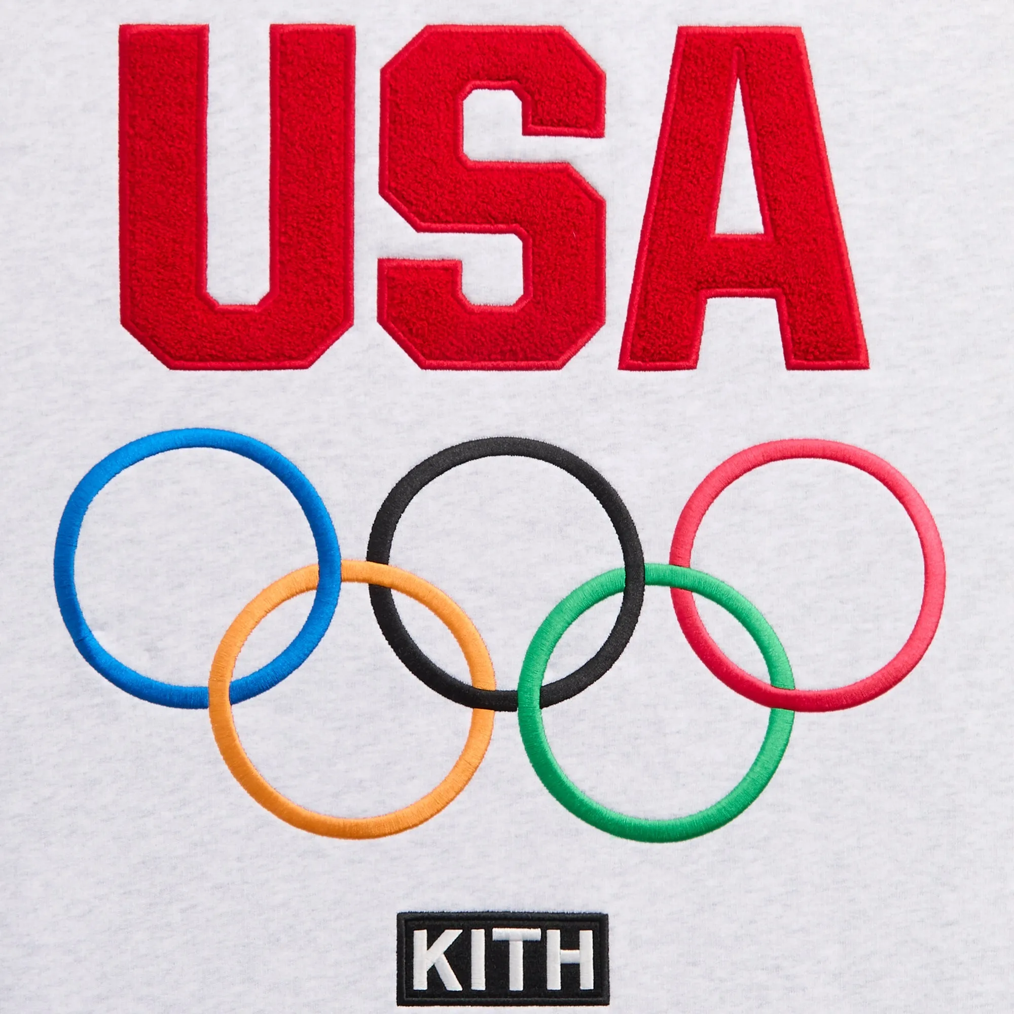 Kith for Team USA Raglan Nelson Crewneck - Light Heather Grey sold by Kith product image thumbnail 3