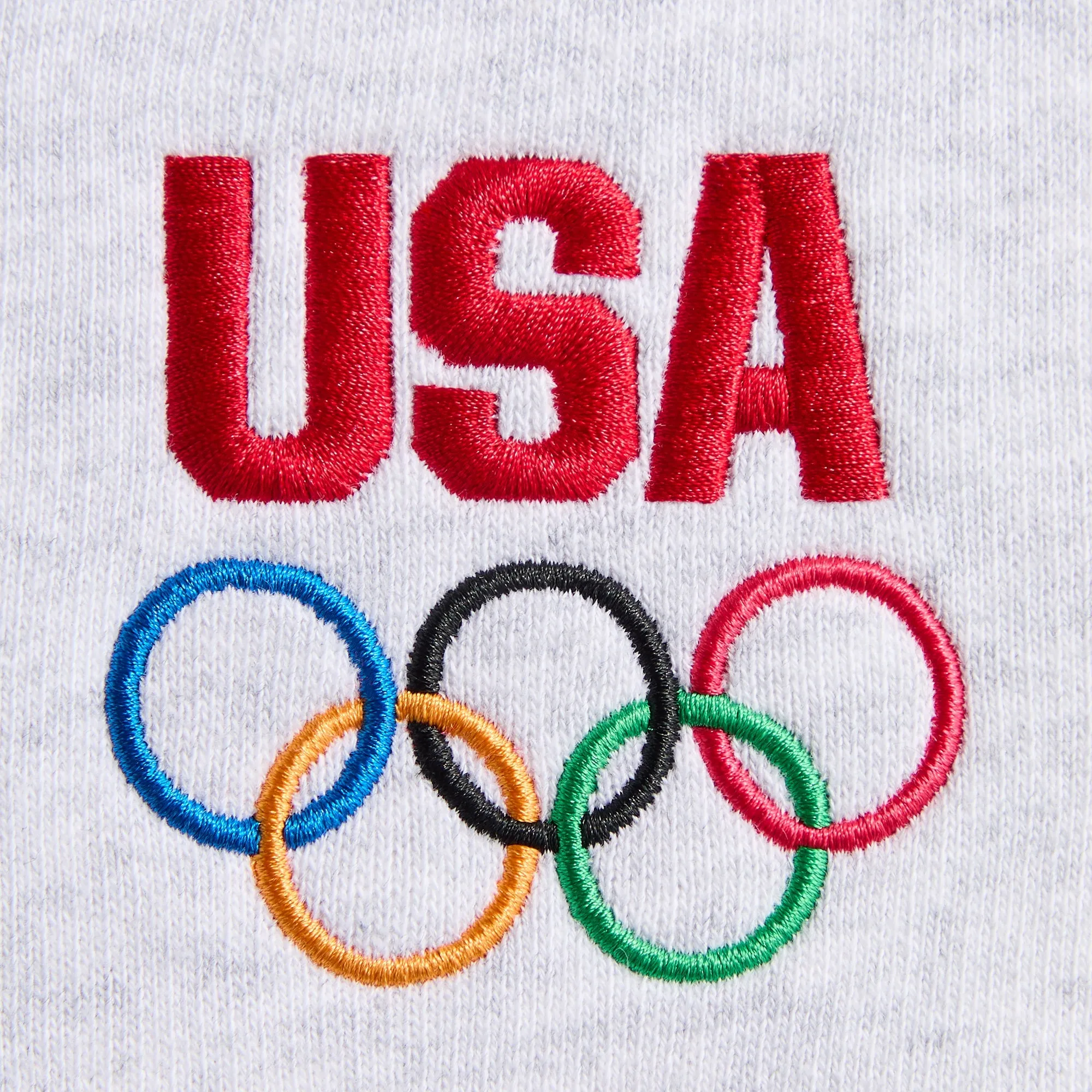 Kith for Team USA Raglan Nelson Crewneck - Light Heather Grey sold by Kith product image thumbnail 4