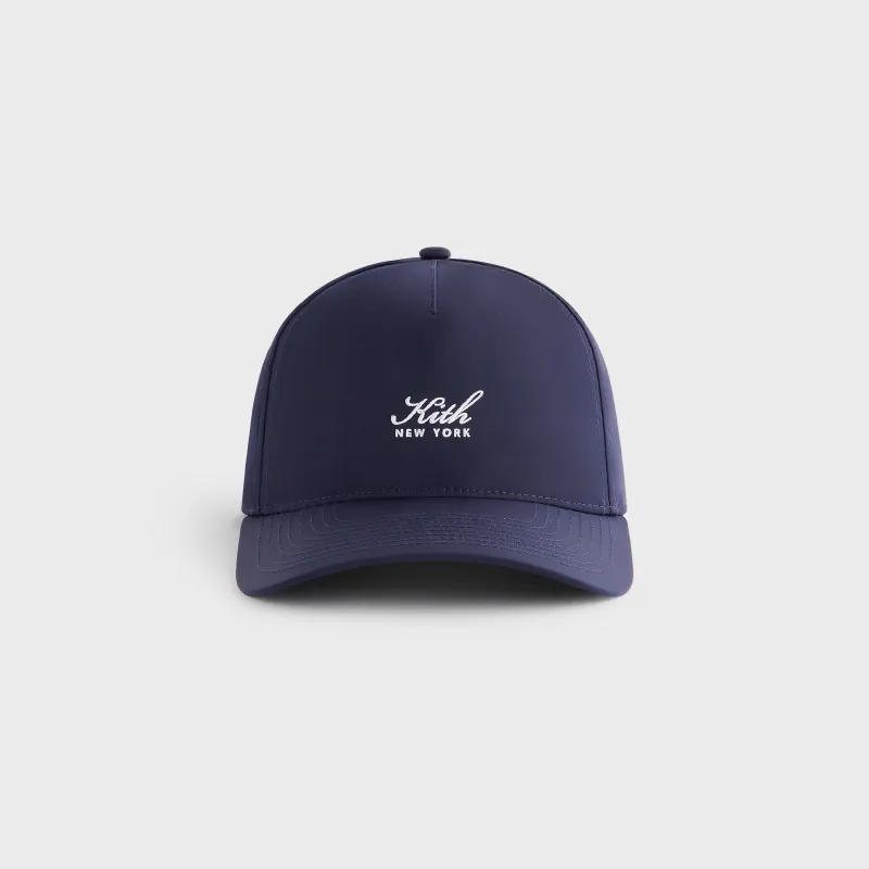 Kith Script Wrinkle Nylon Bay Low Pinch Crown Snapback - Nocturnal made by Kith