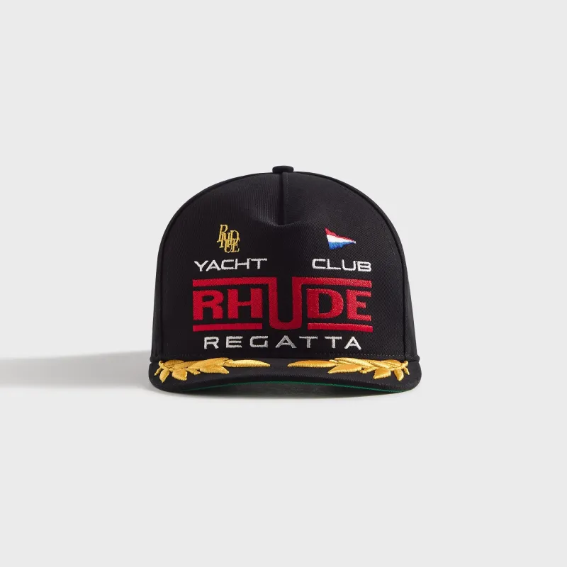 Rhude Regatta Club Cap - Black / White / Red sold by Kith