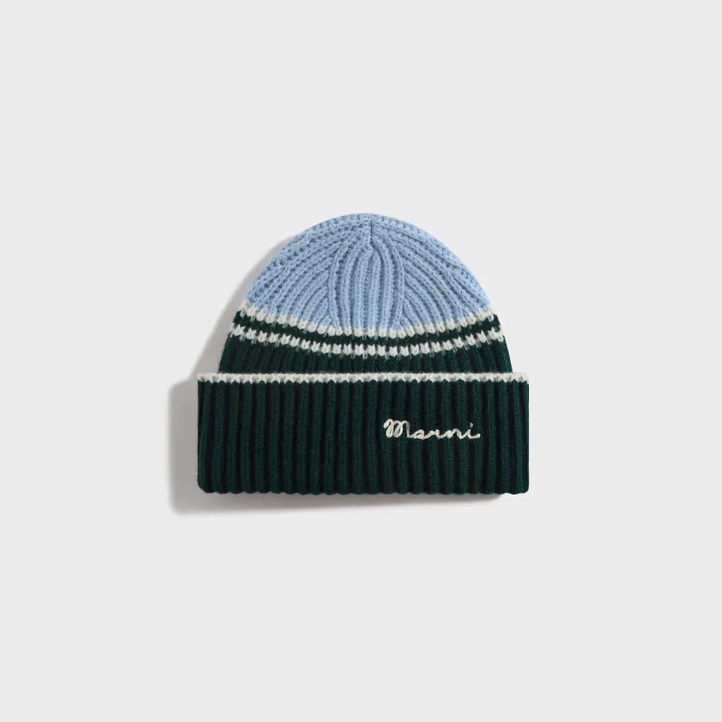 Marni Fisherman's Rib Beanie - Sky sold by Kith
