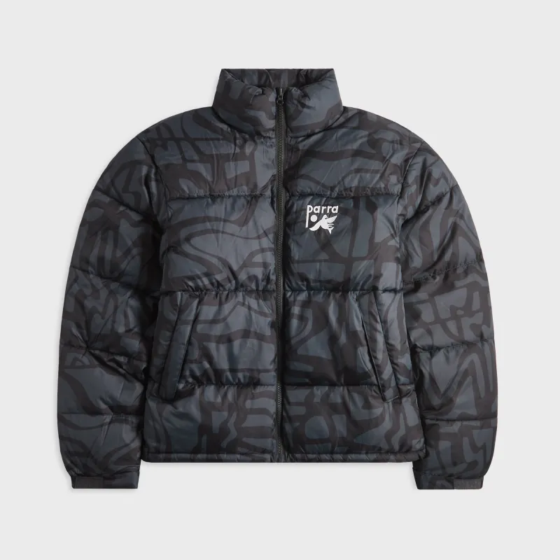 by Parra Broken FTP Puffer Jacket - Black sold by Kith