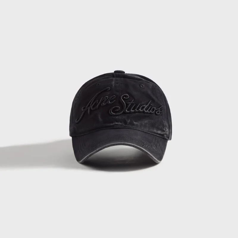 Acne Studios Logo Cap - Black sold by Kith