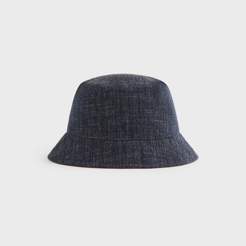 &Kin Wool Denim Dawson Bucket Hat - Blue Navy made by Kith