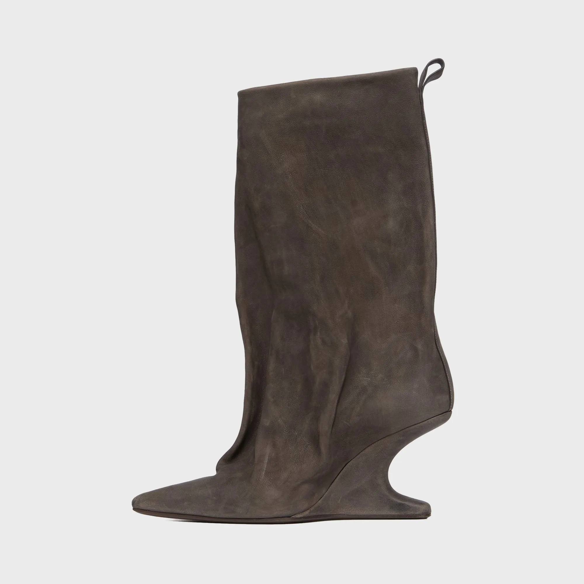 Rick Owens WMNS Cantilever Suede Peep Toe Boots - Dark Dust sold by Kith product image thumbnail 3