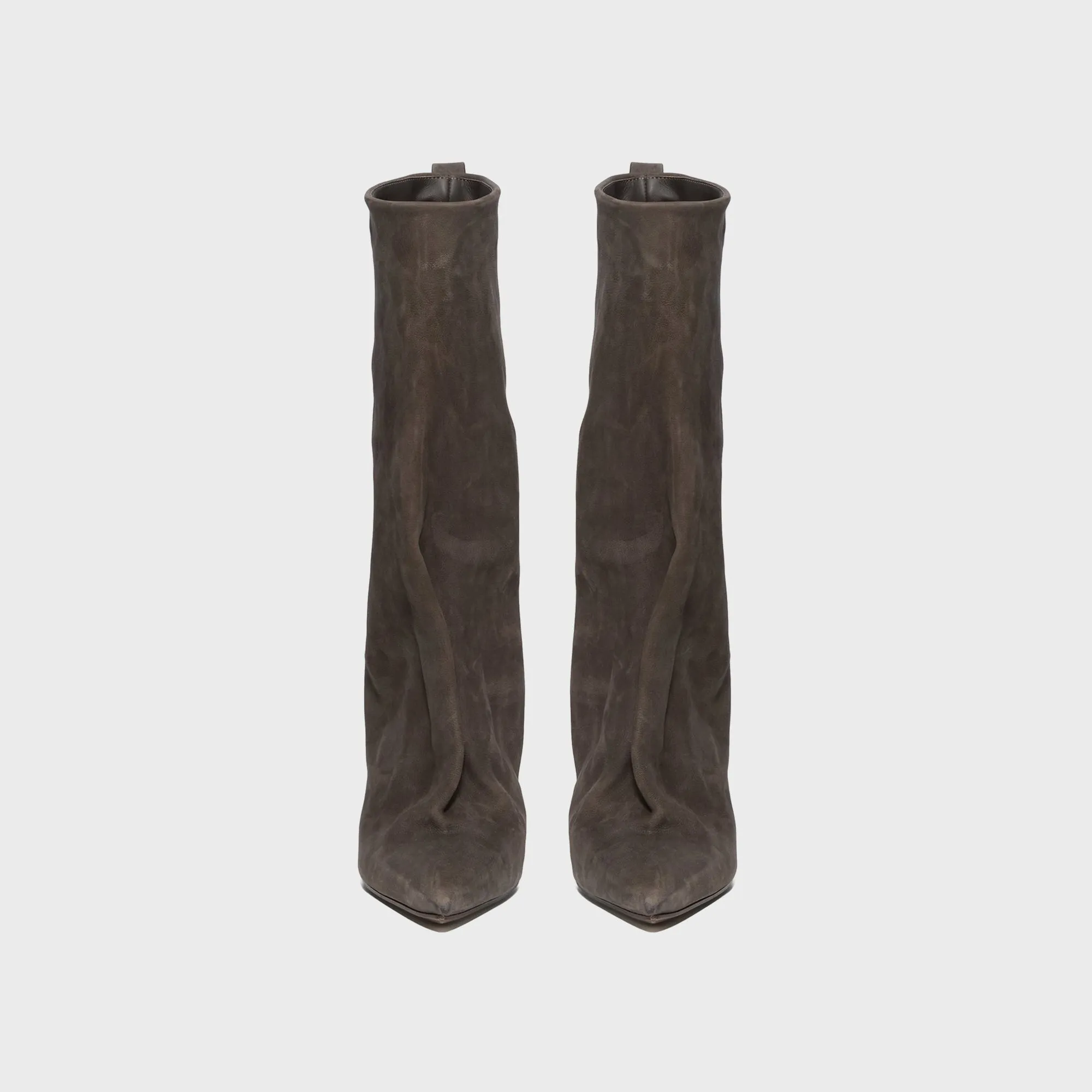 Rick Owens WMNS Cantilever Suede Peep Toe Boots - Dark Dust sold by Kith product image thumbnail 4