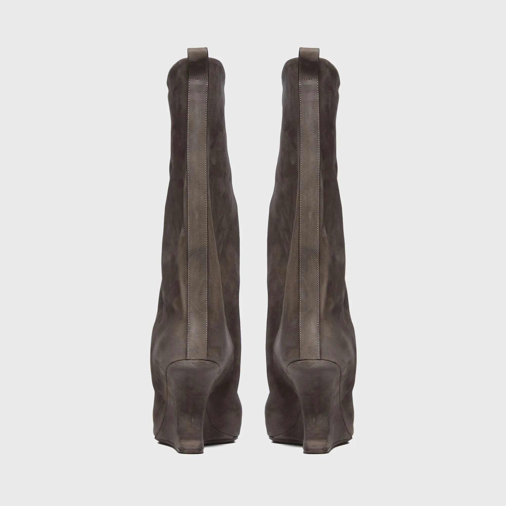 Rick Owens WMNS Cantilever Suede Peep Toe Boots - Dark Dust sold by Kith product image thumbnail 5