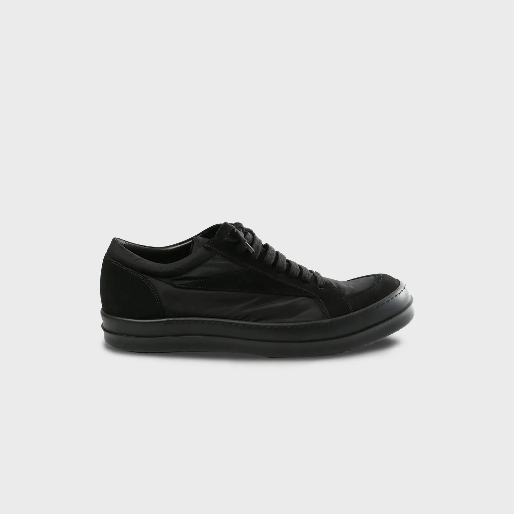 Rick Owens Vintage Lace Up Sneakers - Black / Black / Black sold by Kith