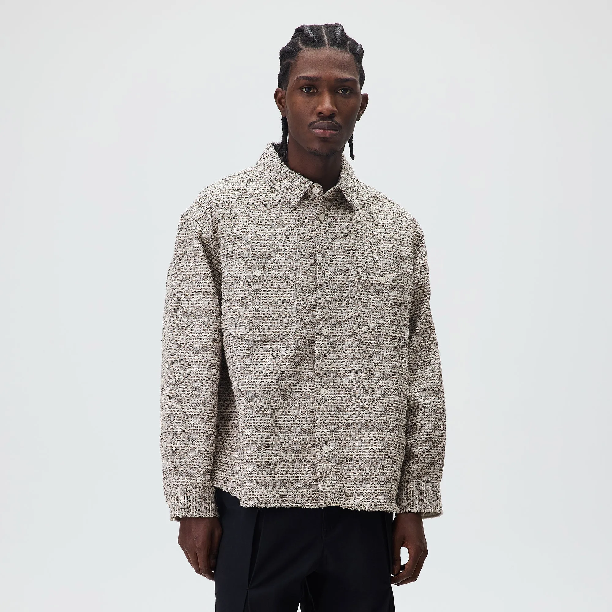 Kith Mixed Weave Apollo Shirt - Overcast sold by Kith product image thumbnail 2
