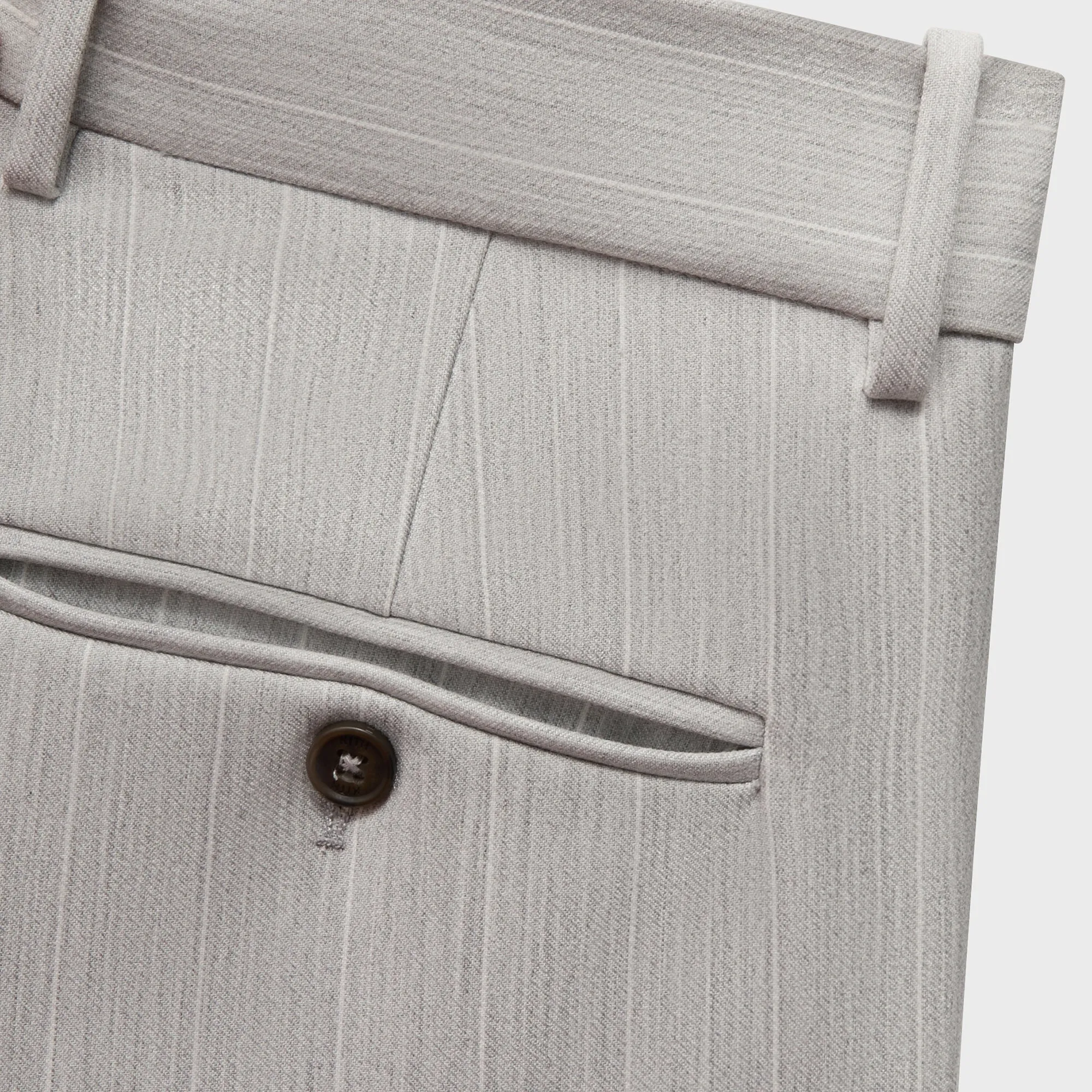 Kith Pinstripe Eli Pleated Trouser - Light Heather Grey sold by Kith product image thumbnail 3