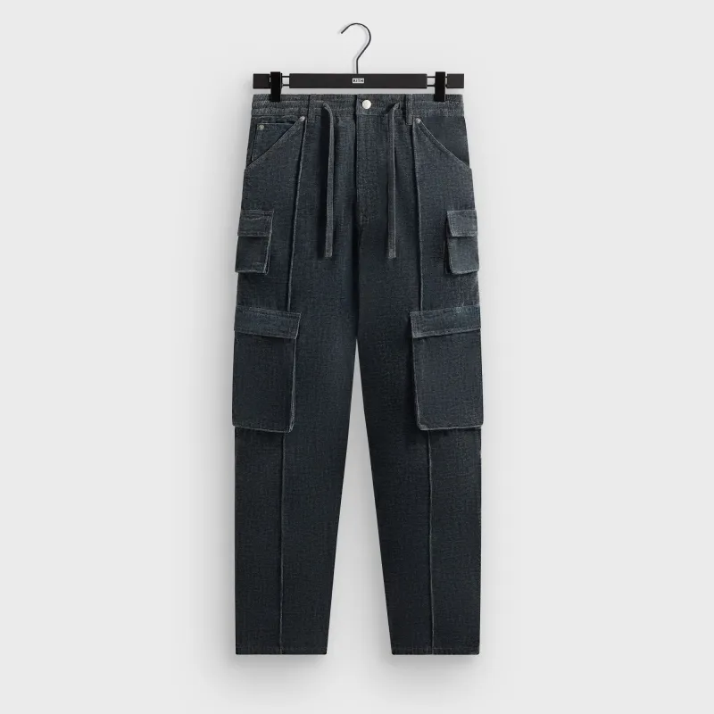 Kith Indigo Velour Zane Cargo Pant - Placid sold by Kith