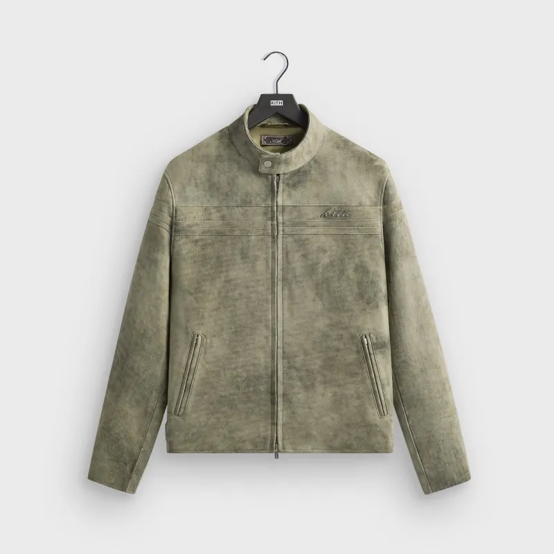 Kith Washed Suede Rossi Moto Jacket - Flagstaff sold by Kith