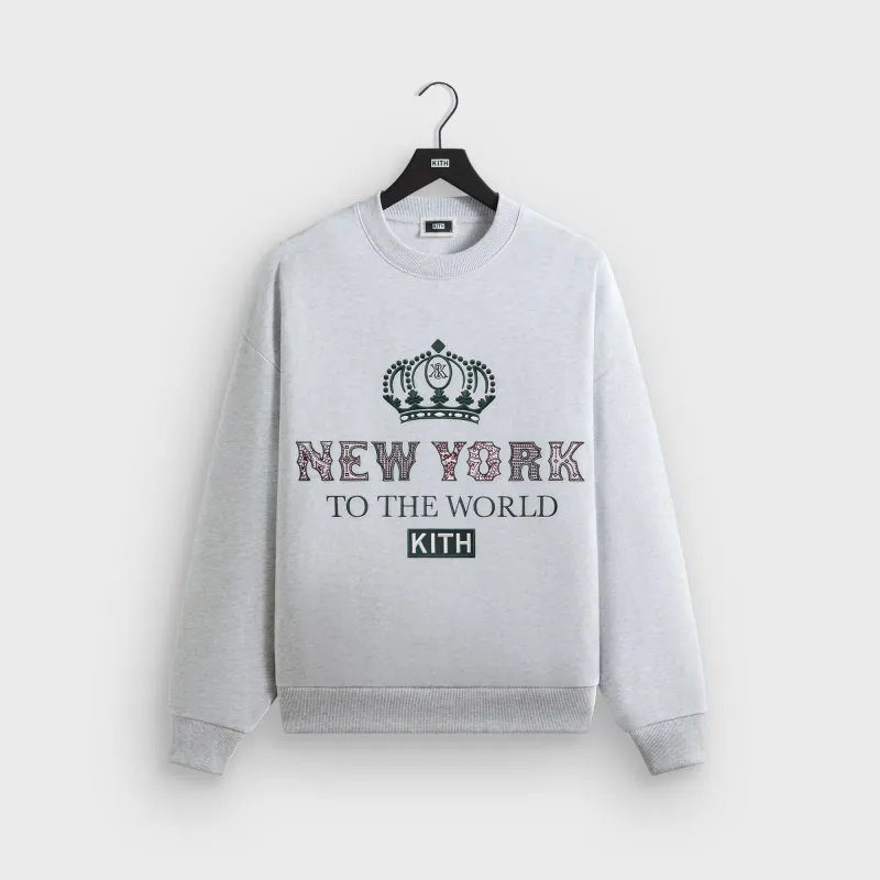Kith Nelson Crewneck - Light Heather Grey sold by Kith