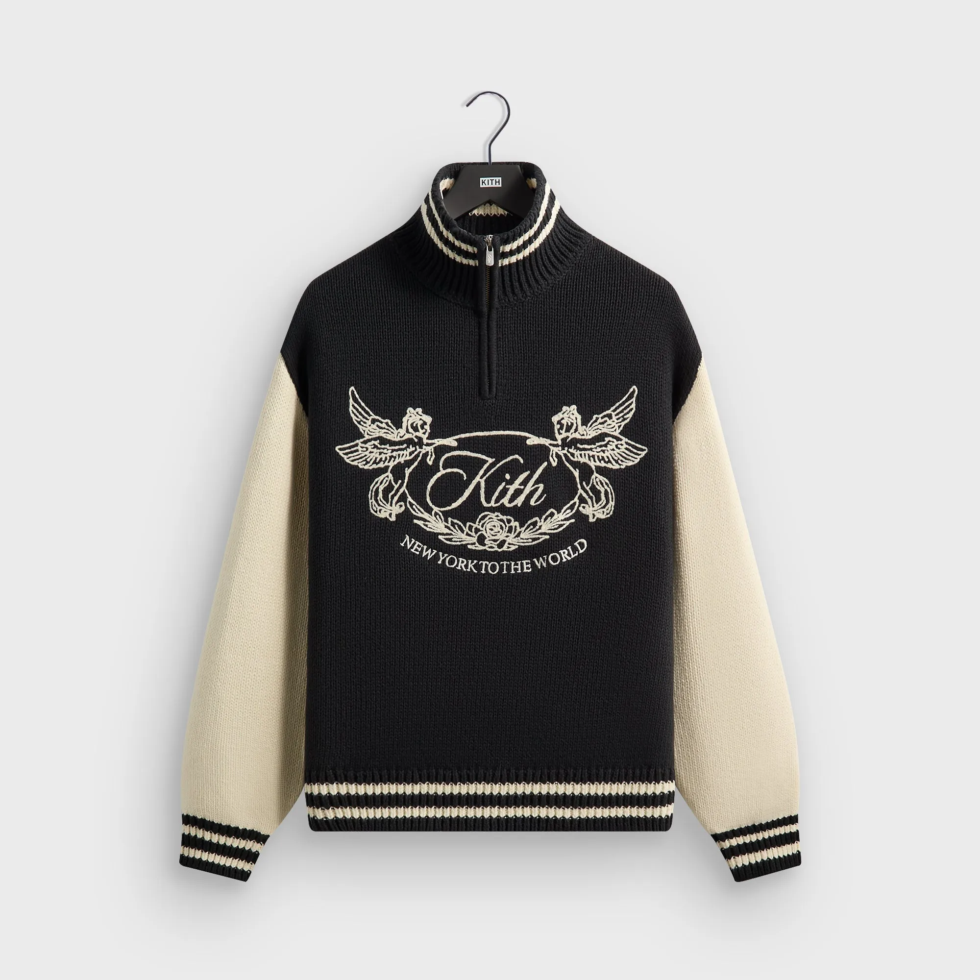 Kith Quarter Zip Wyona Sweater - Ink sold by Kith