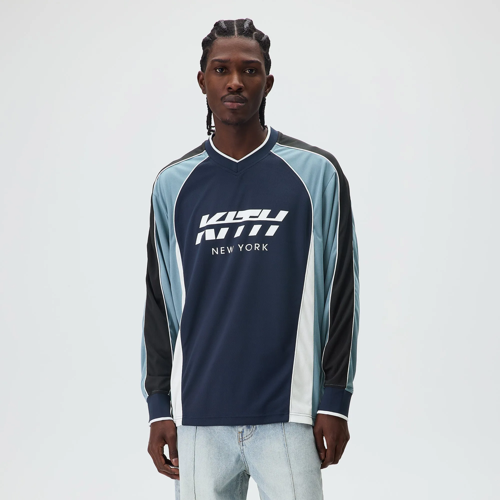 Kith Malik Long Sleeve Mesh Jersey - Nocturnal sold by Kith product image thumbnail 2