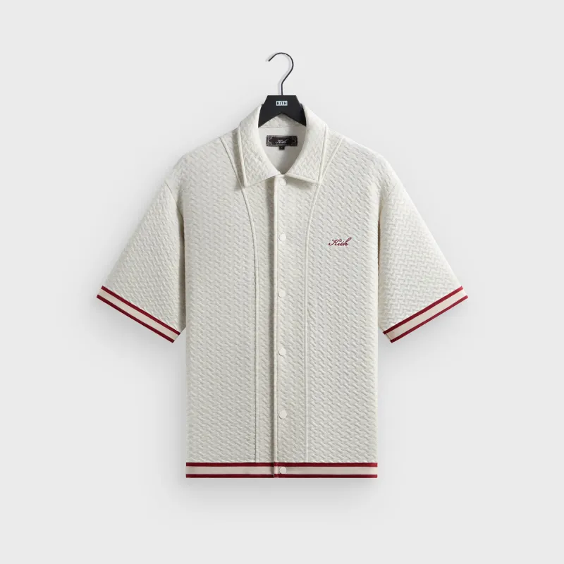 Kith Tessellation Interlock Woodpoint Shirt - Light Heather Grey sold by Kith