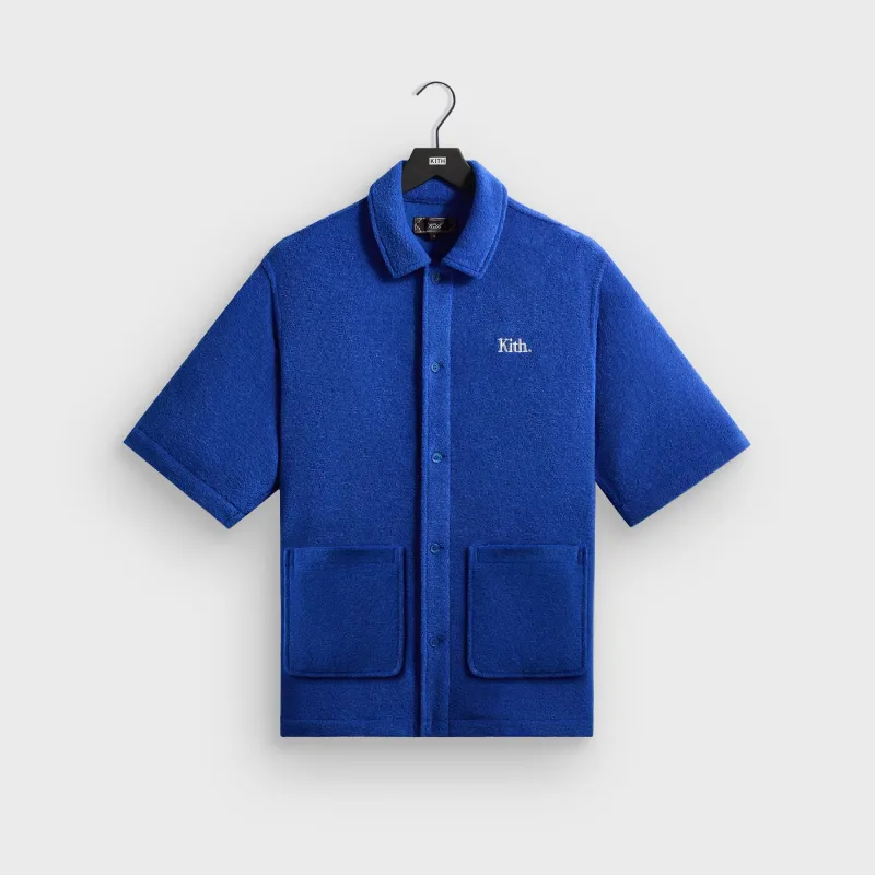Kith Towel Boucle Boxy Collared Overshirt - Cyclone sold by Kith
