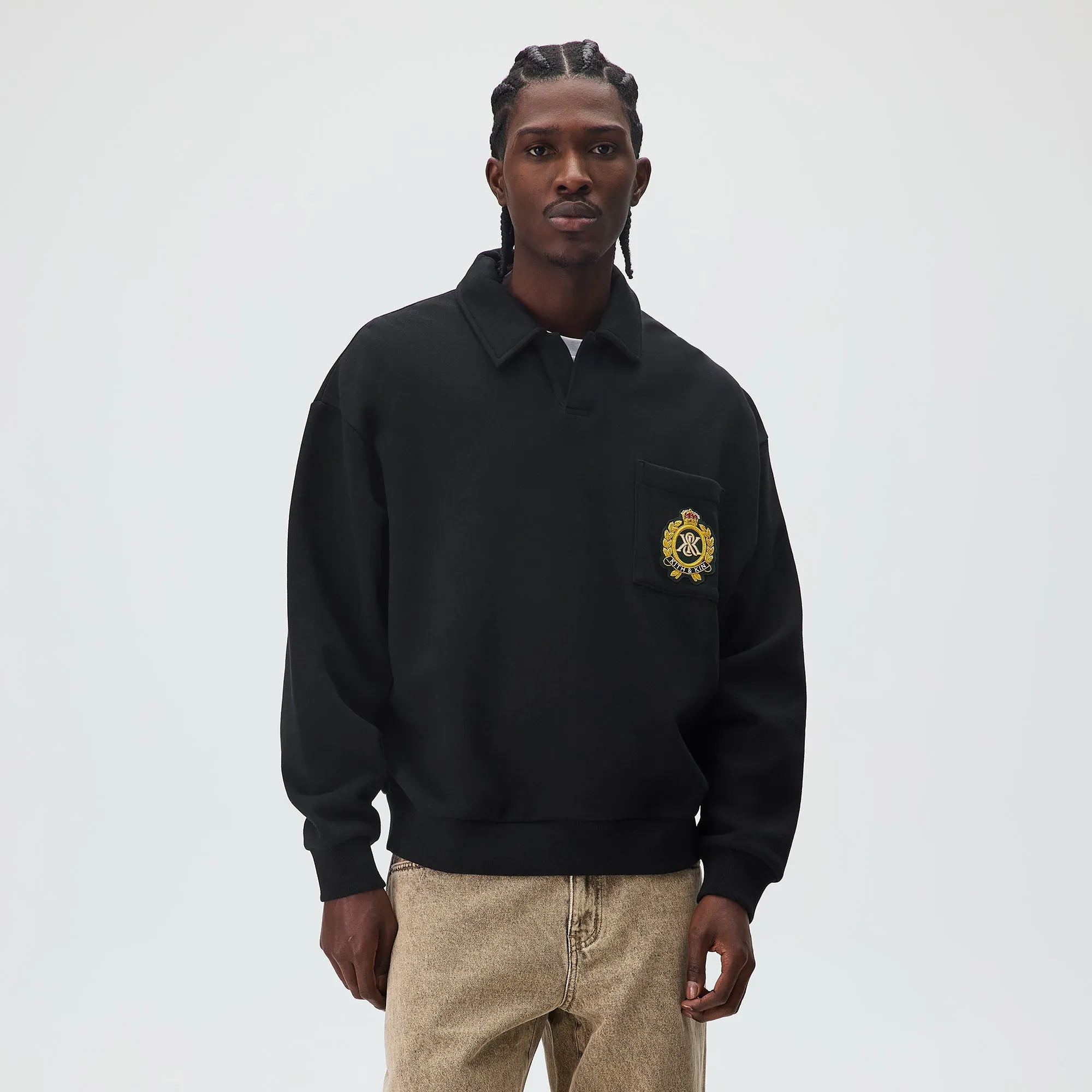 Kith Bullion Lauel Crest Nelson Pocket Rugby - Black sold by Kith product image thumbnail 2