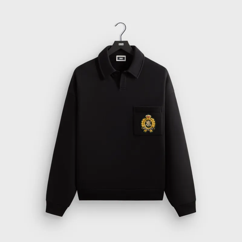 Kith Bullion Lauel Crest Nelson Pocket Rugby - Black sold by Kith