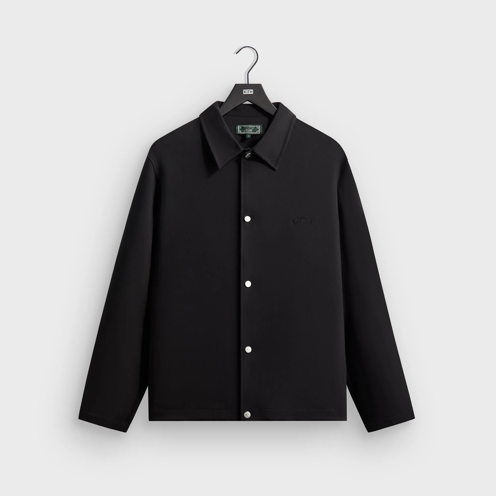 Kith Midweight Double Weave Coaches Jacket - Black sold by Kith