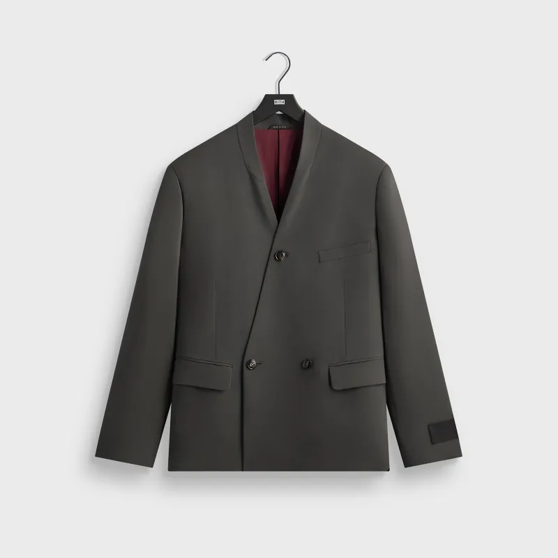 Giorgio Armani & Kith &Kin Milano Crepe Collarless Jacket - Dark Ash made by Kith