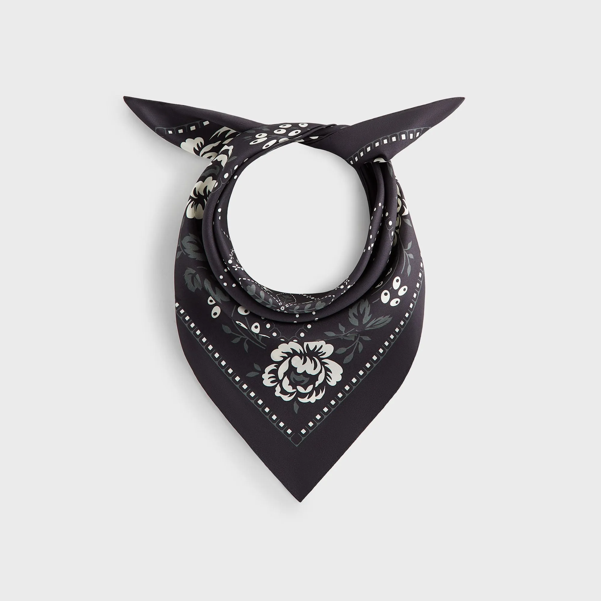 Kith Silk Bandana - Black sold by Kith