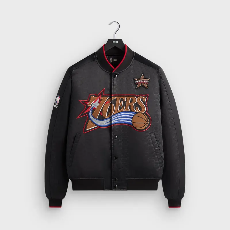 Kith for NBA All-Star Philadelphia 76ers Bomber Jacket - Black sold by Kith