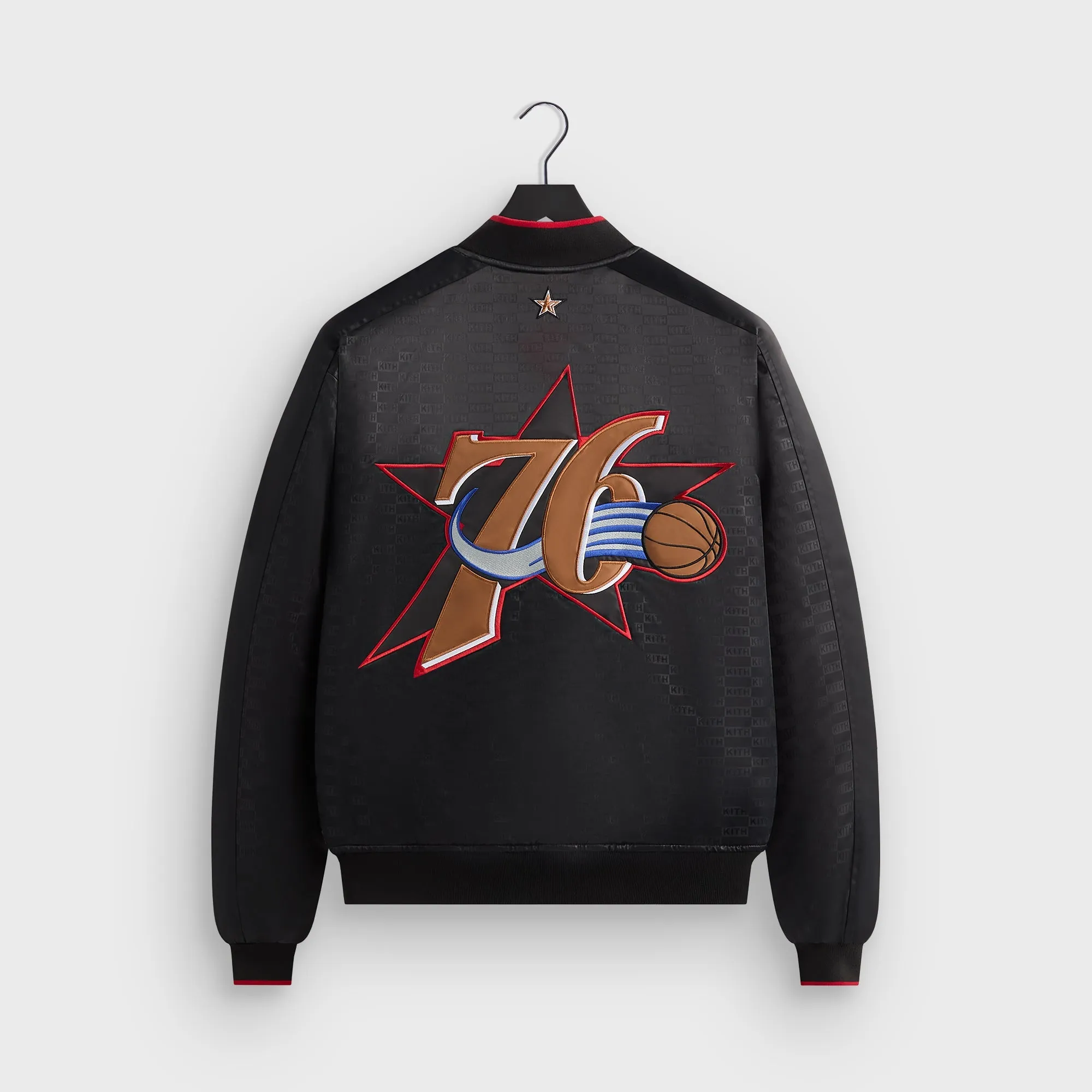 Kith for NBA All-Star Philadelphia 76ers Bomber Jacket - Black sold by Kith product image thumbnail 4