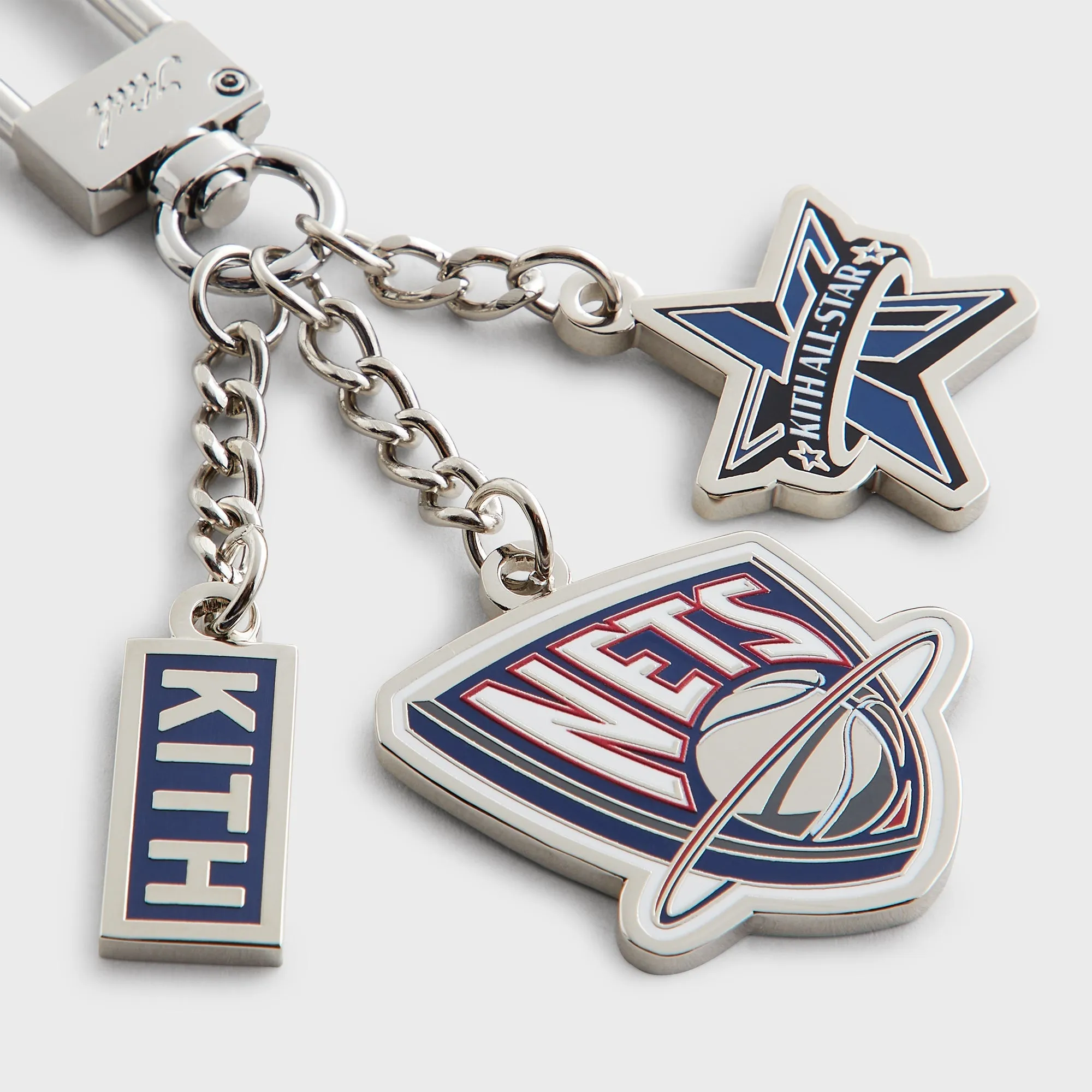 Kith for NBA All-Star New Jersey Nets Keychain - Silver sold by Kith product image thumbnail 3