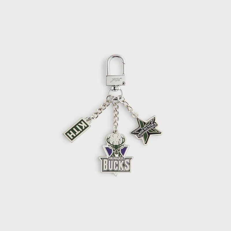 Kith for NBA All-Star Milwaukee Bucks Keychain - Silver sold by Kith