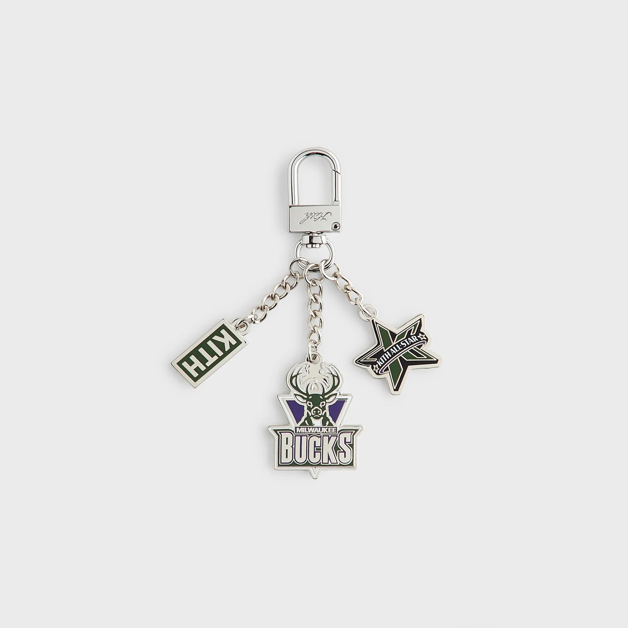 Kith for NBA All-Star Milwaukee Bucks Keychain - Silver sold by Kith