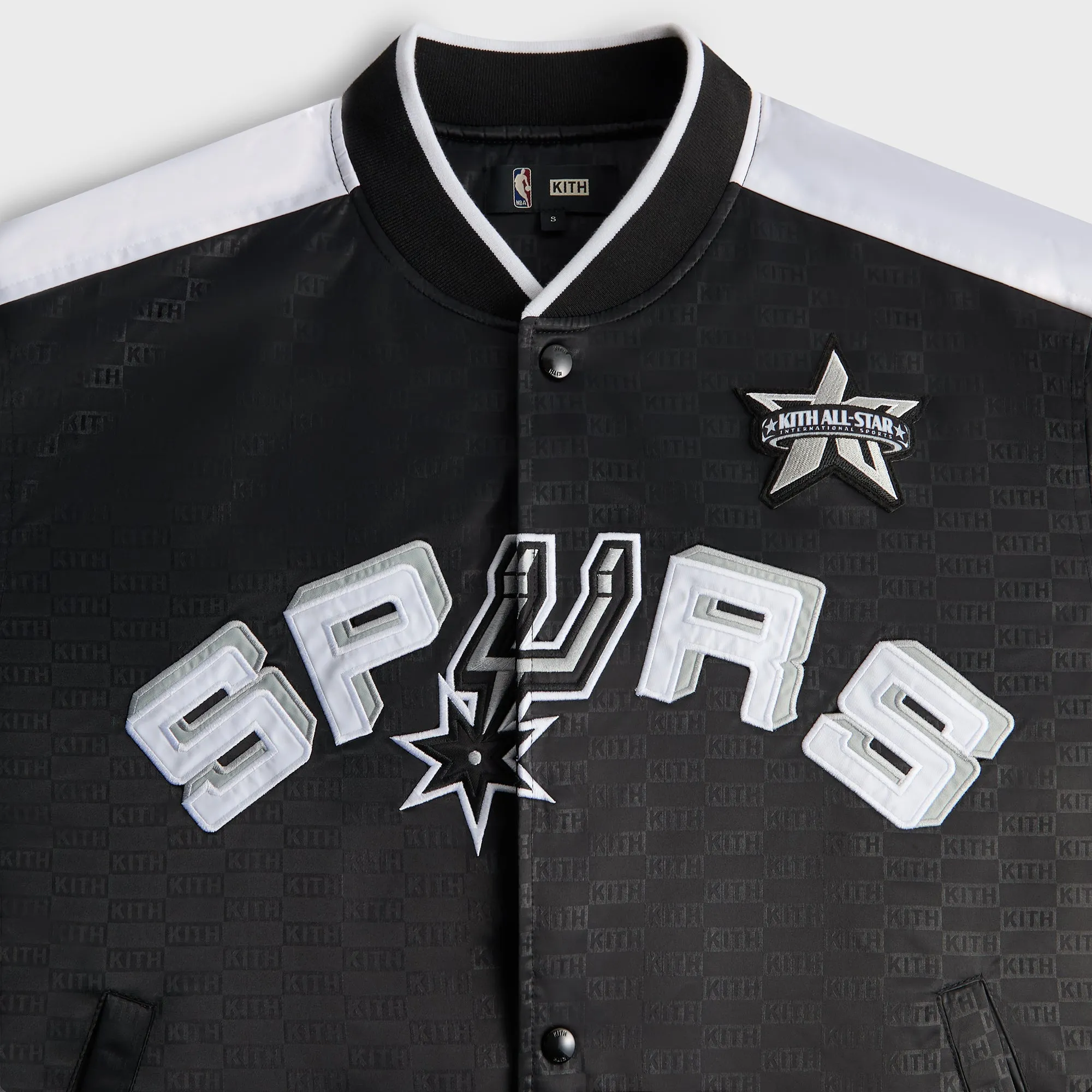 Kith for NBA All-Star San Antonio Spurs Bomber Jacket - Black sold by Kith product image thumbnail 5