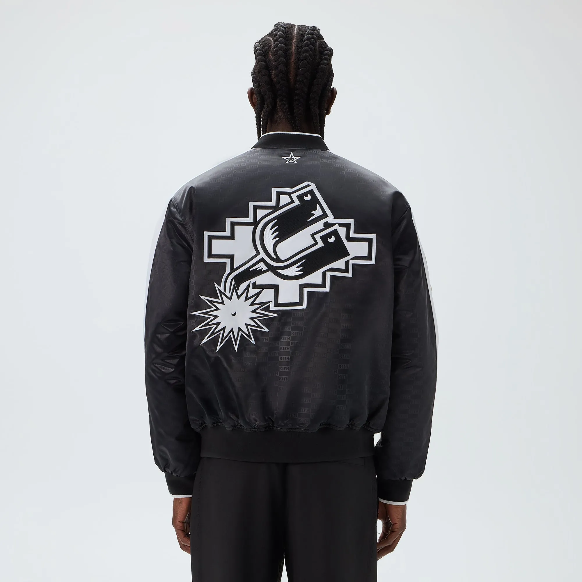 Kith for NBA All-Star San Antonio Spurs Bomber Jacket - Black sold by Kith product image thumbnail 3