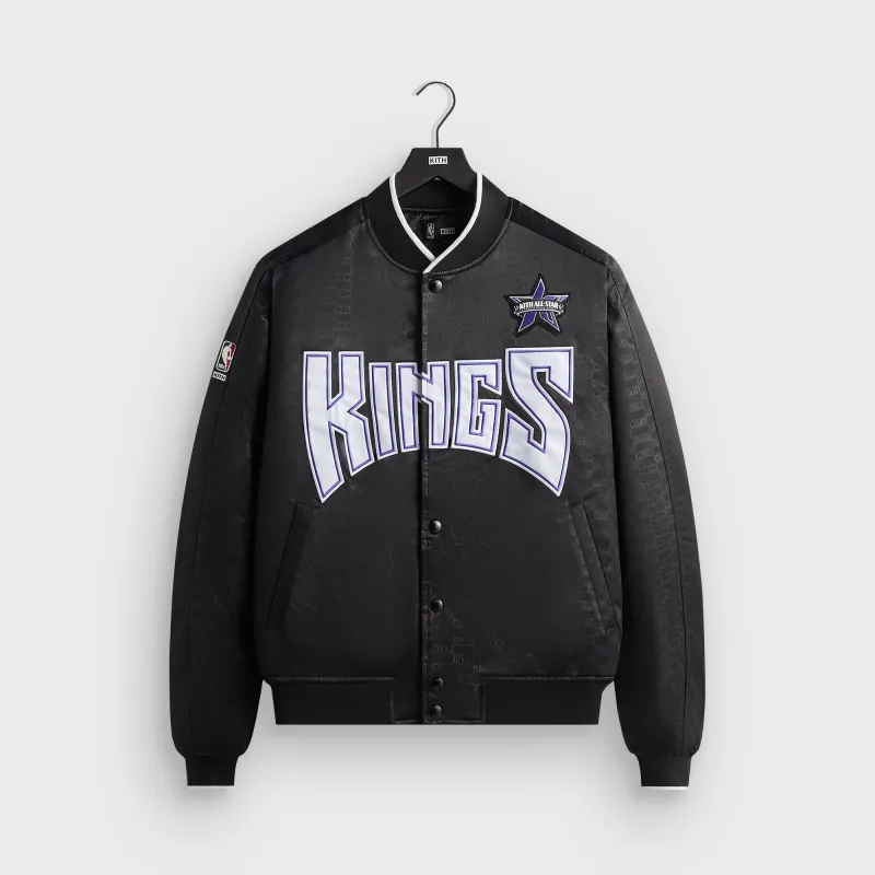 Kith for NBA All-Star Sacramento Kings Bomber Jacket - Black sold by Kith