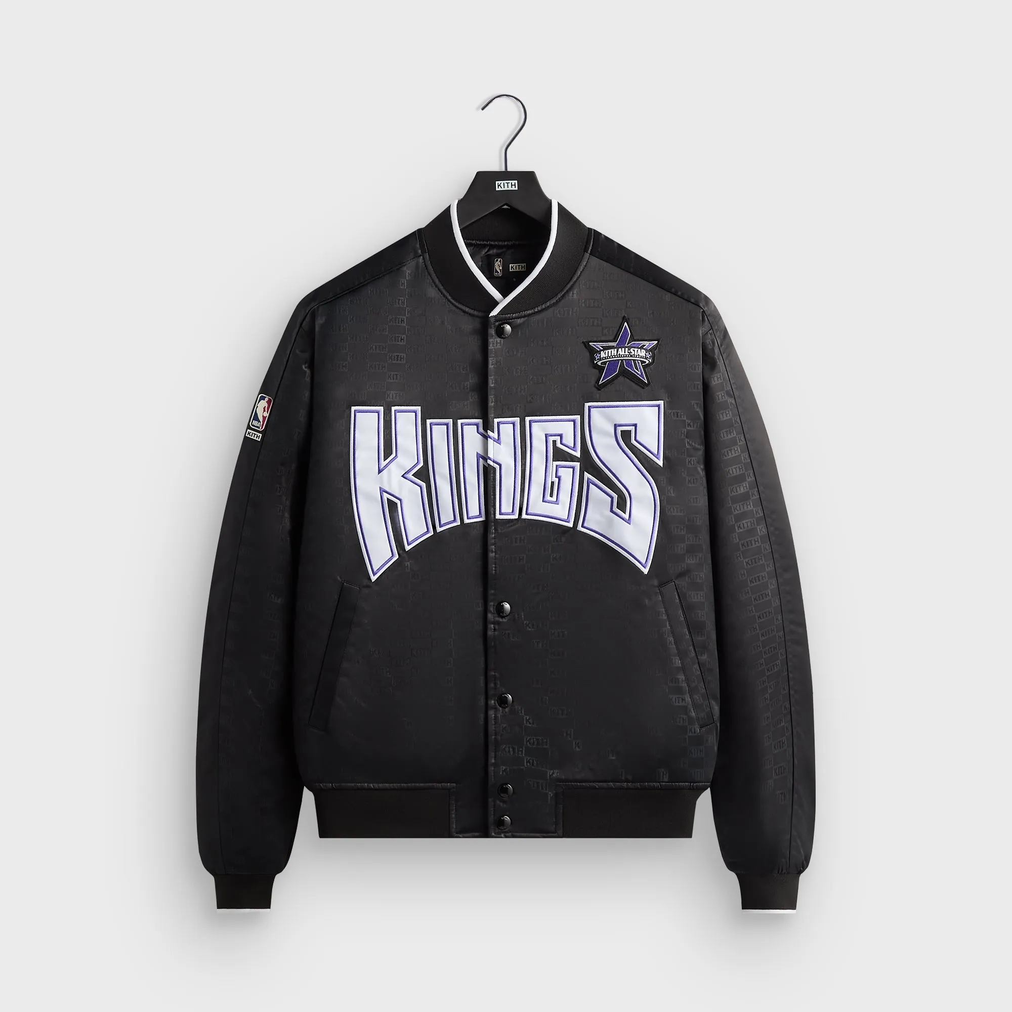 Kith for NBA All-Star Sacramento Kings Bomber Jacket - Black sold by Kith