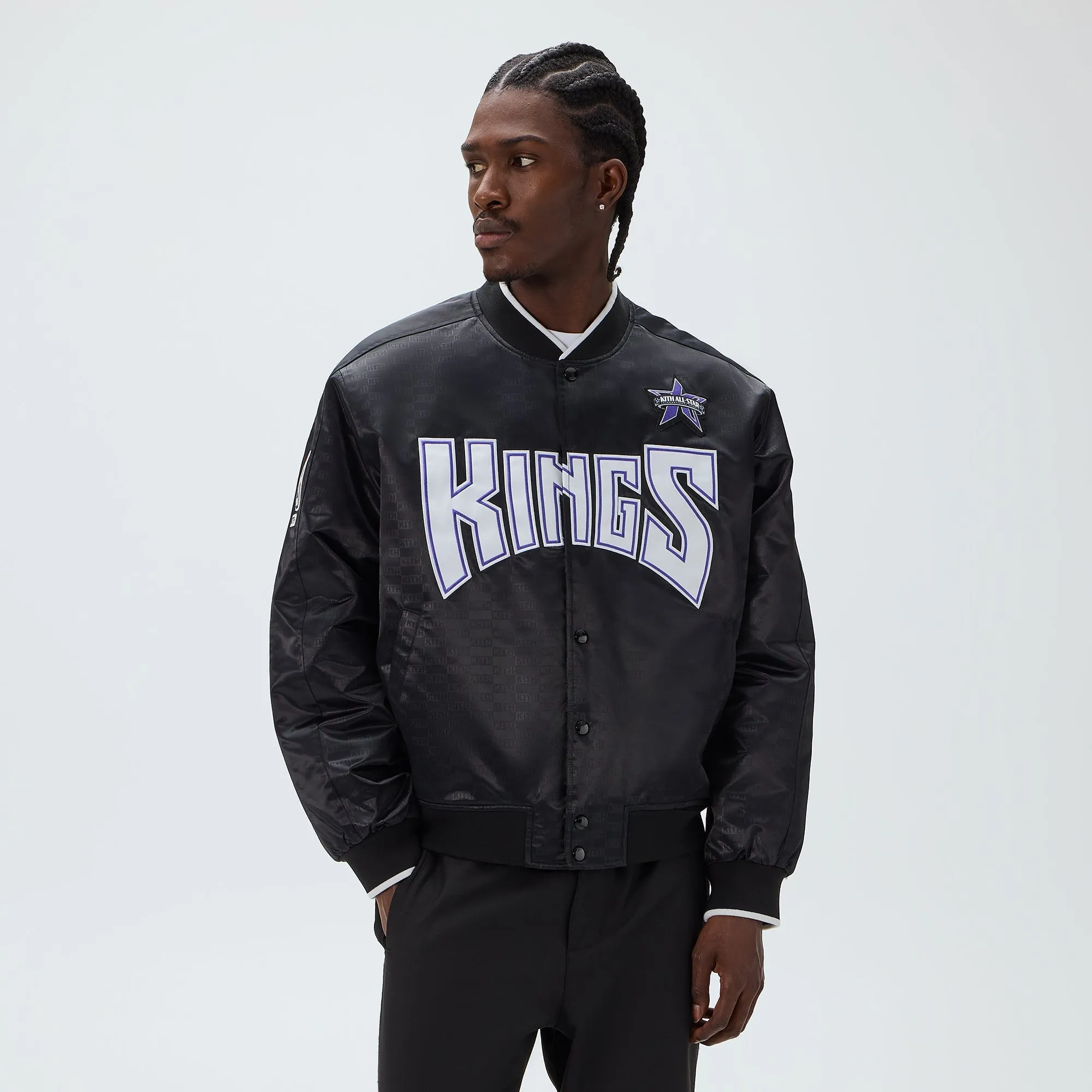 Kith for NBA All-Star Sacramento Kings Bomber Jacket - Black sold by Kith product image thumbnail 2