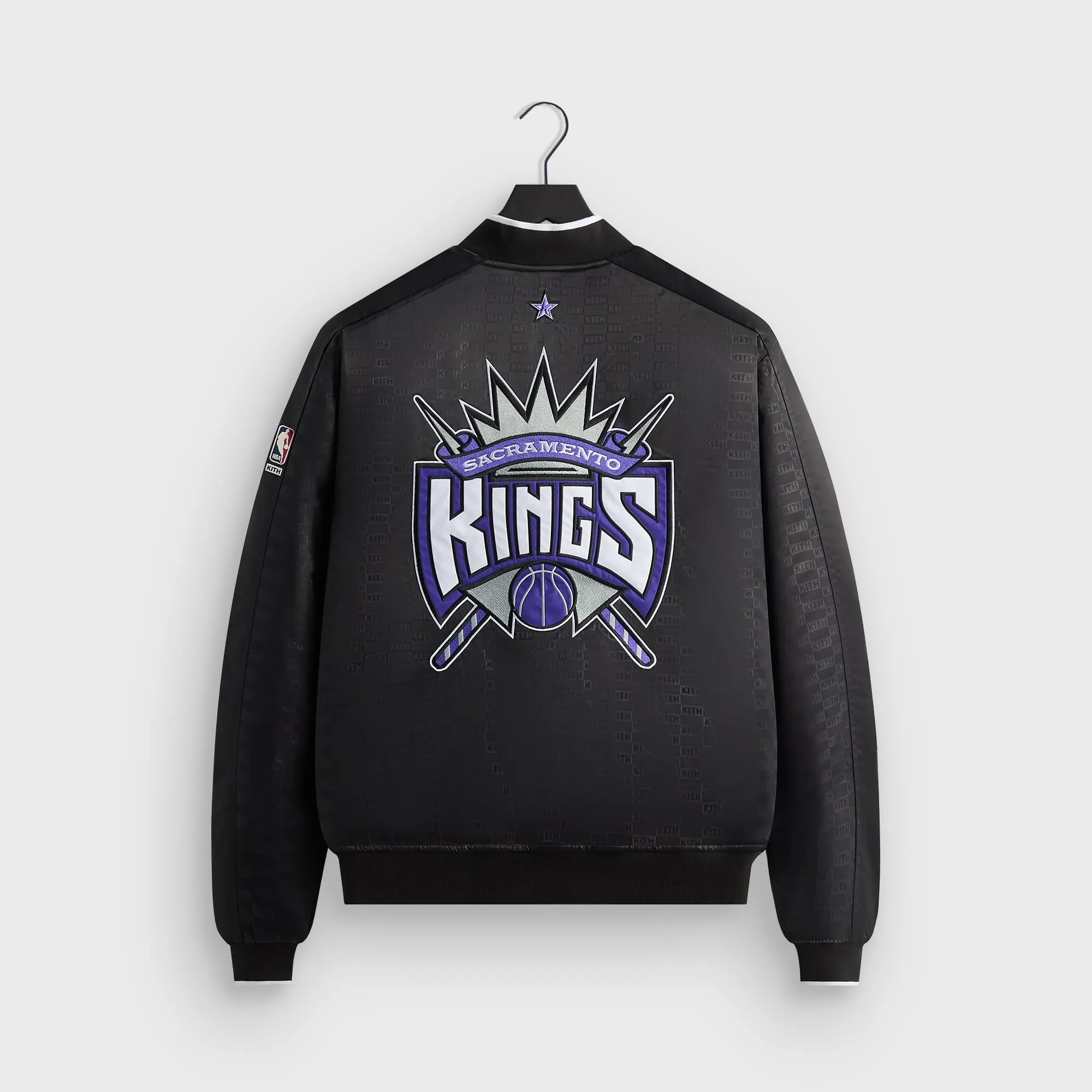Kith for NBA All-Star Sacramento Kings Bomber Jacket - Black sold by Kith product image thumbnail 4