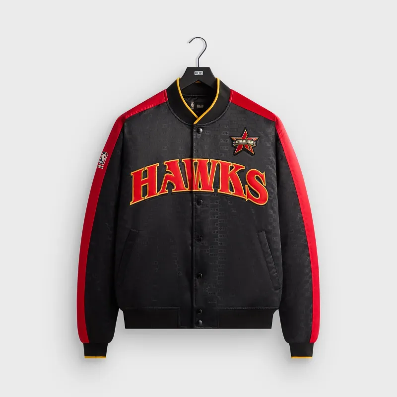 Kith for NBA All-Star Atlanta Hawks Bomber Jacket - Black sold by Kith