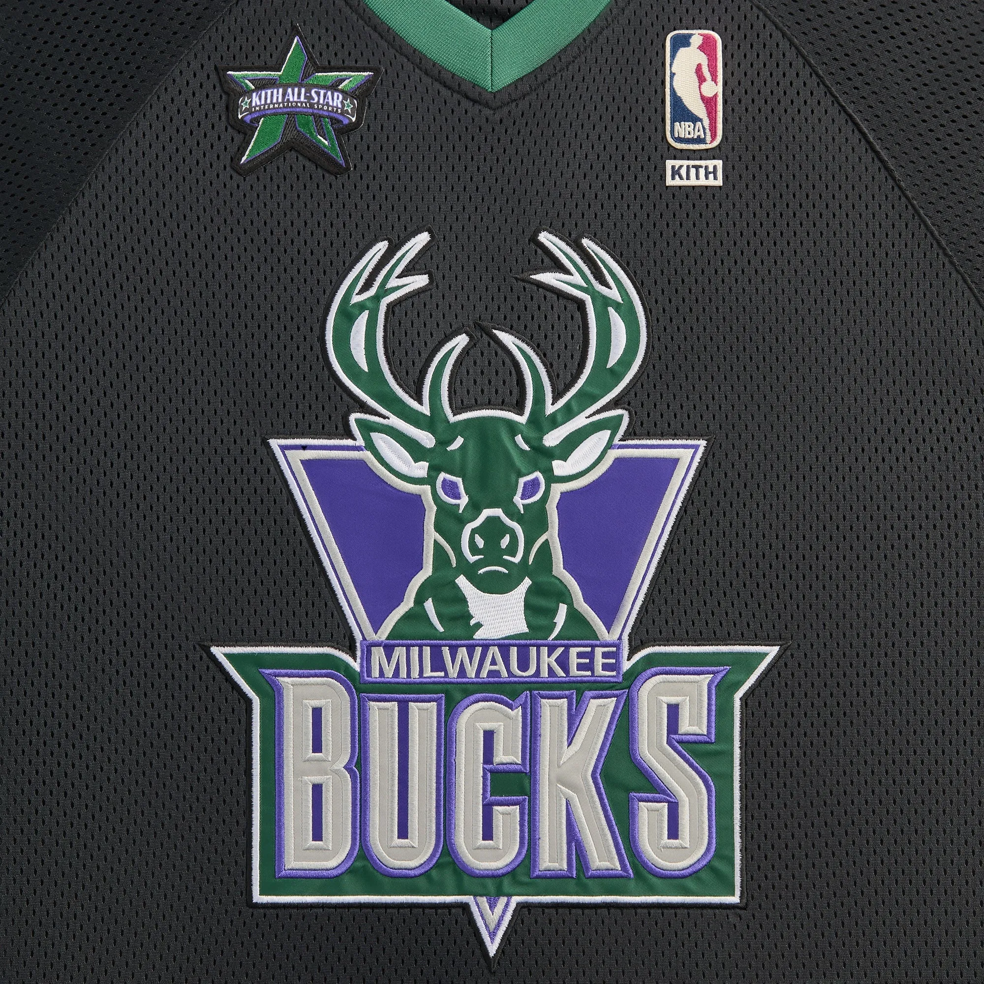 Kith for NBA All-Star Milwaukee Bucks Samuel Shirt - Black sold by Kith product image thumbnail 5