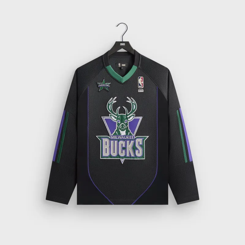 Kith for NBA All-Star Milwaukee Bucks Samuel Shirt - Black sold by Kith