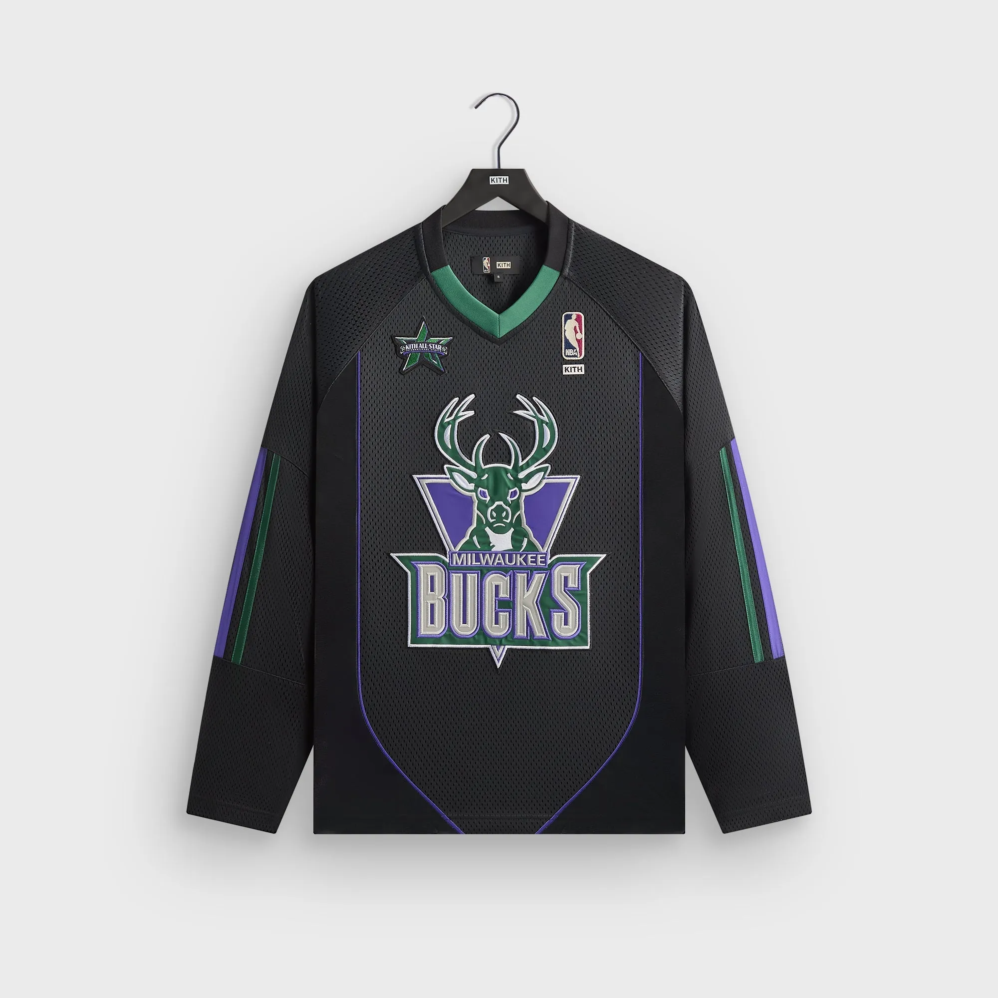 Kith for NBA All-Star Milwaukee Bucks Samuel Shirt - Black sold by Kith