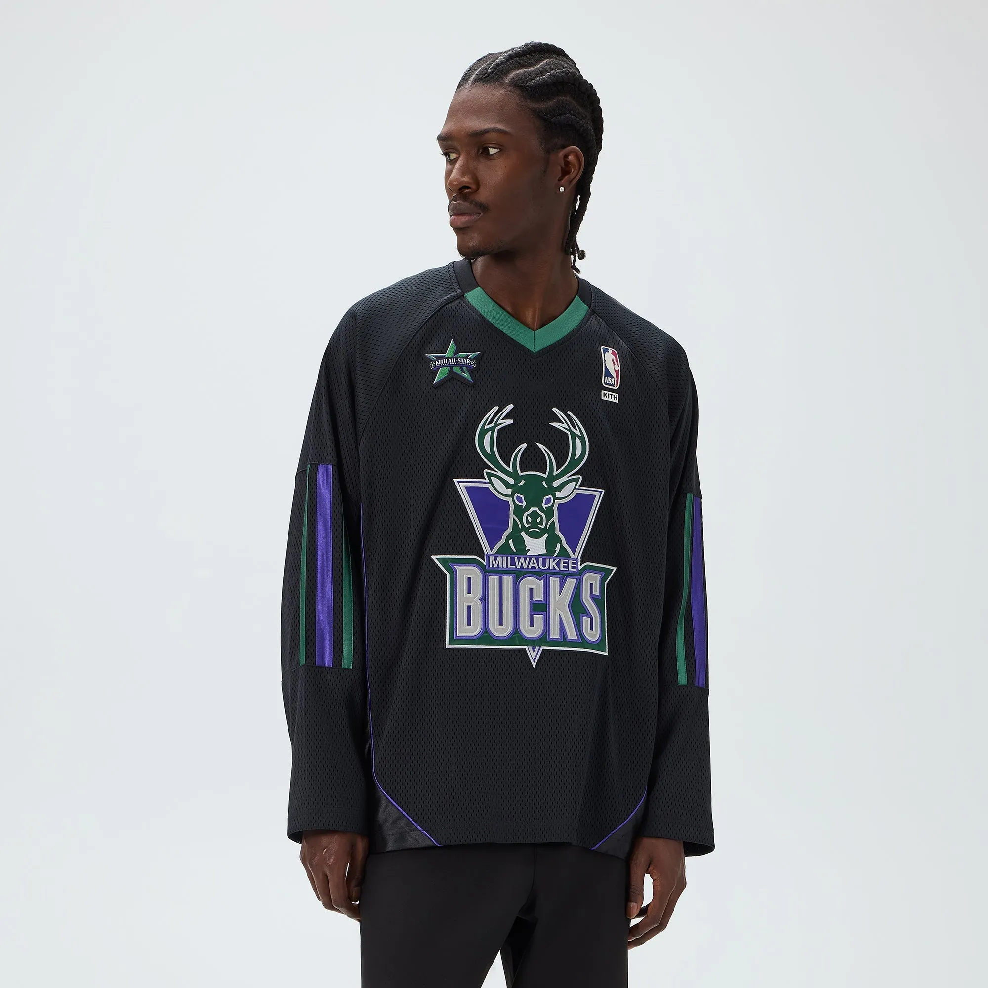 Kith for NBA All-Star Milwaukee Bucks Samuel Shirt - Black sold by Kith product image thumbnail 2