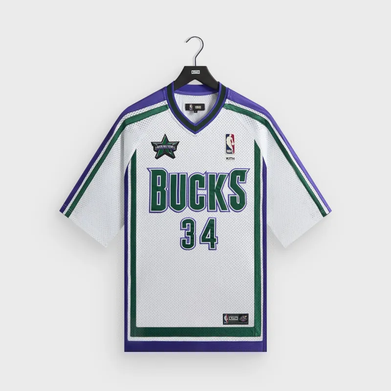 Kith for NBA All-Star Milwaukee Bucks Leon Shirt - White sold by Kith
