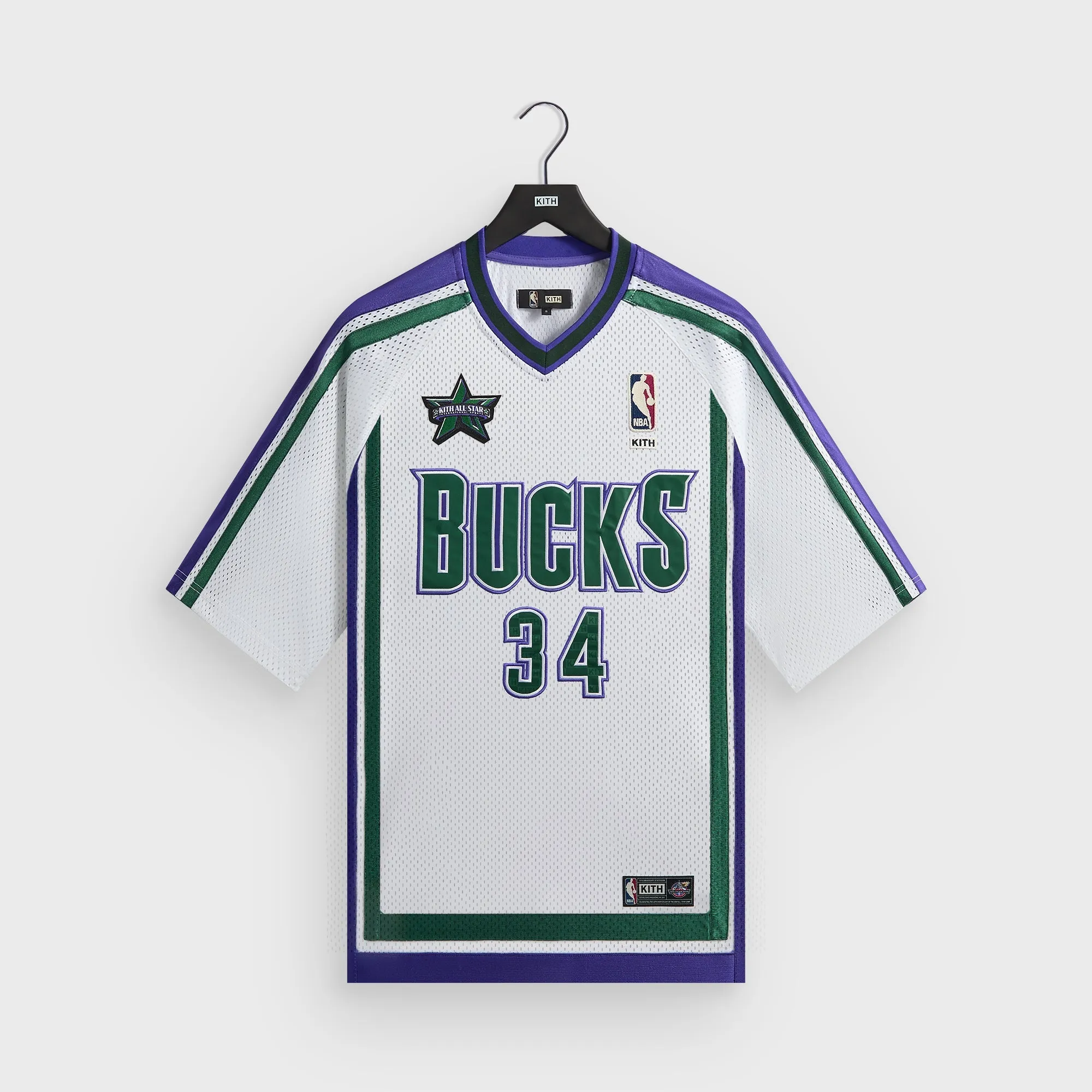Kith for NBA All-Star Milwaukee Bucks Leon Shirt - White sold by Kith