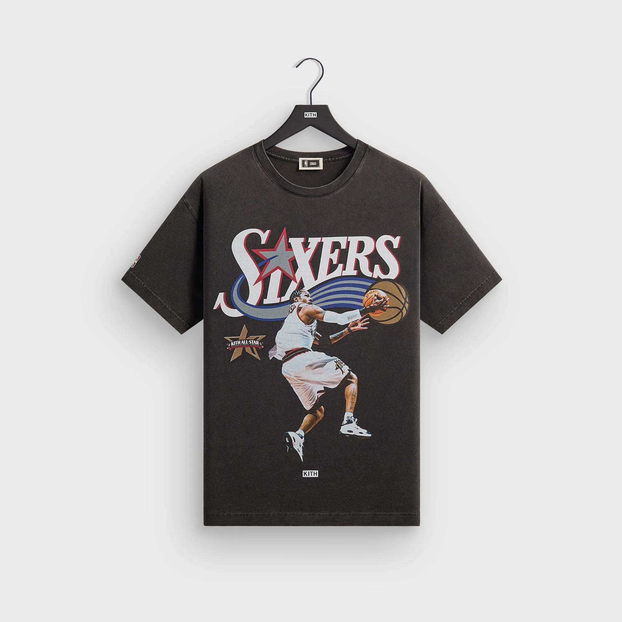 Kith for NBA All-Star Philadelphia 76ers Allen Iverson Vintage Tee - Black sold by Kith