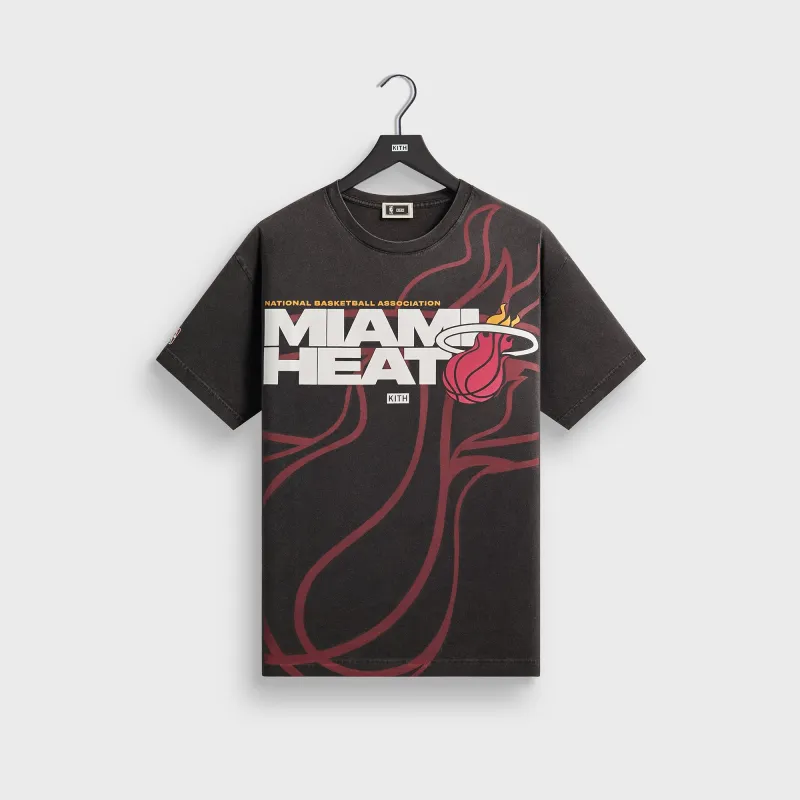 Kith for NBA All-Star Miami Heat Vintage Tee - Black made by Kith