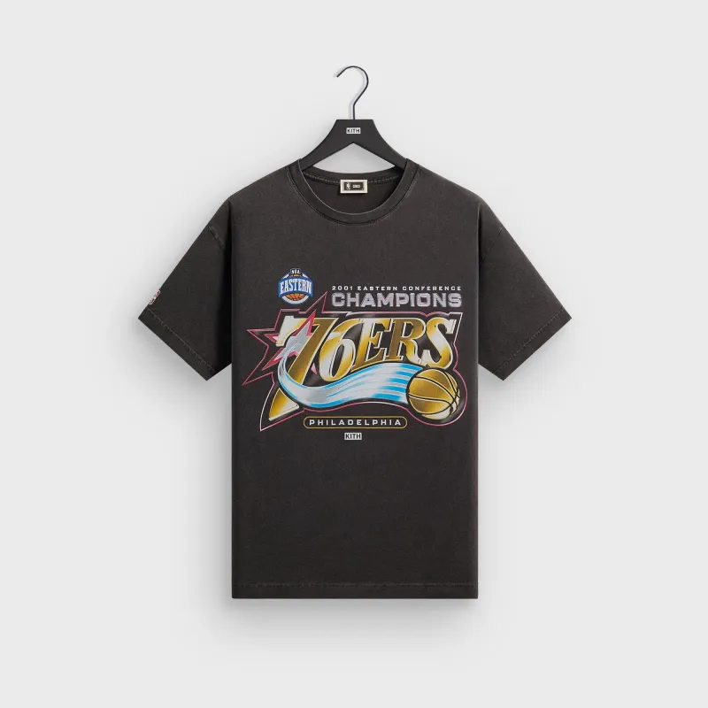 Kith for NBA All-Star Philadelphia 76ers Vintage Tee - Black sold by Kith